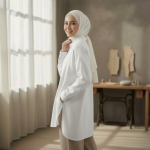 Basic Keten Gömlek Beyaz