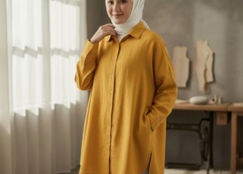 Basic Keten Gömlek Sarı